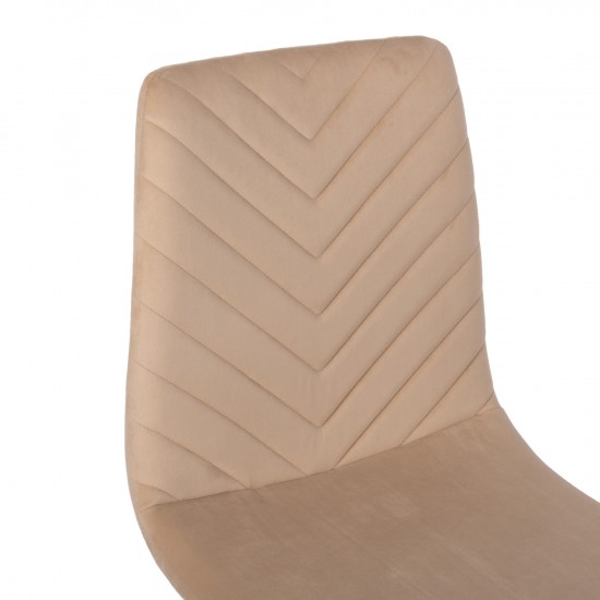 ΚΑΡΕΚΛΑ LATRELL ΒΕΛΟΥΔΟ ΕΚΡΟΥ ΜΕ ΜΑΥΡΑ ΜΕΤΑΛΛΙΚΑ ΠΟΔΙΑ 43x54x88Υεκ.