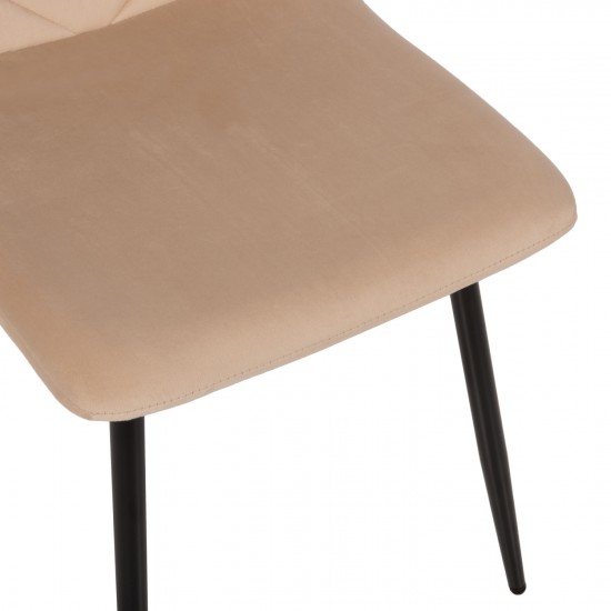 ΚΑΡΕΚΛΑ LATRELL ΒΕΛΟΥΔΟ ΕΚΡΟΥ ΜΕ ΜΑΥΡΑ ΜΕΤΑΛΛΙΚΑ ΠΟΔΙΑ 43x54x88Υεκ.