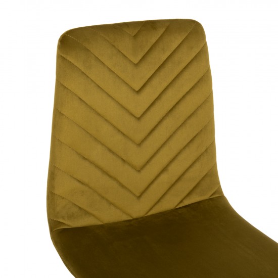 ΚΑΡΕΚΛΑ LATRELL ΒΕΛΟΥΔΟ ΛΑΔΙ ΜΕ ΜΑΥΡΑ ΜΕΤΑΛΛΙΚΑ ΠΟΔΙΑ 43x54x88Υεκ.