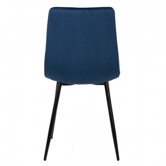 ΚΑΡΕΚΛΑ LATRELL ΒΕΛΟΥΔΟ ΜΠΛΕ ΜΕ ΜΑΥΡΑ ΜΕΤΑΛΛΙΚΑ ΠΟΔΙΑ 43x54x88Υεκ.