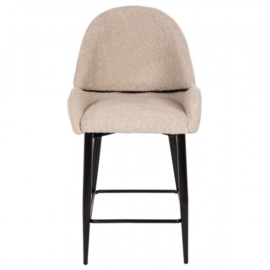 ΣΚΑΜΠΟ ΜΕΣΑΙΟΥ ΥΨΟΥΣ ΥΦΑΣΜΑ ΜΠΟΥΚΛΕ ΕΚΡΟΥ-ΜΑΥΡΑ ΜΕΤΑΛ. ΠΟΔΙΑ 55x62x105Yεκ.