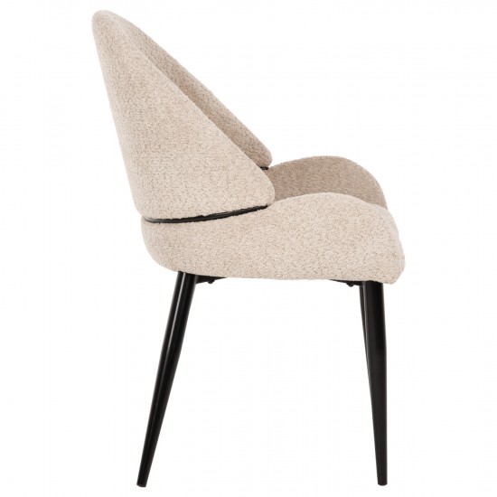 ΚΑΡΕΚΛΑ SARKY ΥΦΑΣΜΑ ΜΠΟΥΚΛΕ ΕΚΡΟΥ ΜΕ ΜΕΤΑΛΛΙΚΑ ΠΟΔΙΑ 55x62x89Yεκ.