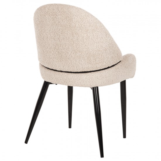 ΚΑΡΕΚΛΑ SARKY ΥΦΑΣΜΑ ΜΠΟΥΚΛΕ ΕΚΡΟΥ ΜΕ ΜΕΤΑΛΛΙΚΑ ΠΟΔΙΑ 55x62x89Yεκ.