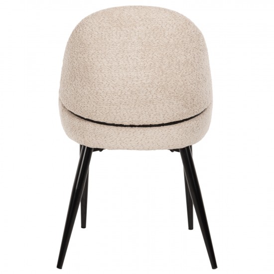 ΚΑΡΕΚΛΑ SARKY ΥΦΑΣΜΑ ΜΠΟΥΚΛΕ ΕΚΡΟΥ ΜΕ ΜΕΤΑΛΛΙΚΑ ΠΟΔΙΑ 55x62x89Yεκ.