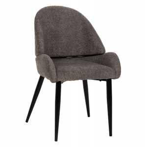 ΚΑΡΕΚΛΑ SARKY ΥΦΑΣΜΑ ΜΠΟΥΚΛΕ ΓΚΡΙ ΜΕ ΜΕΤΑΛΛΙΚΑ ΠΟΔΙΑ 55x62x89Yεκ.