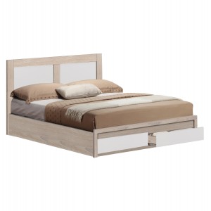 ΚΡΕΒΑΤΙ CAPRI ΜΕ 2 ΣΥΡΤΑΡΙΑ ΜΕΛΑΜΙΝΗ SONAMA-ΛΕΥΚΟ ΓΙΑ ΣΤΡΩΜΑ 120x200 εκ.