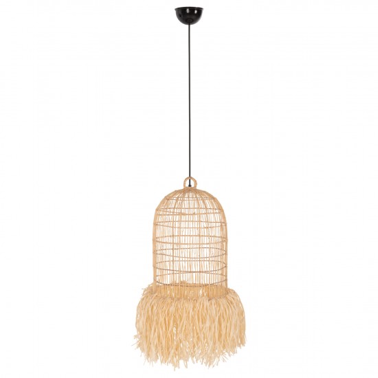 ΦΩΤΙΣΤΙΚΟ ΟΡΟΦΗΣ ΚΡΕΜΑΣΤΟ ΙΝΕΣ ΦΥΛΛΩΝ ΦΟΙΝΙΚΑ ΣΕ ΦΥΣΙΚΟ ΧΡΩΜΑ Φ40x184Υ εκ.