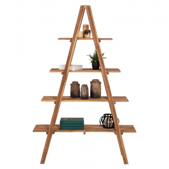 ΒΙΒΛΙΟΘΗΚΗ STAM TEAK ΞΥΛΟ ΣΕ ΦΥΣΙΚΟ ΧΡΩΜΑ 120x33x180Y εκ.