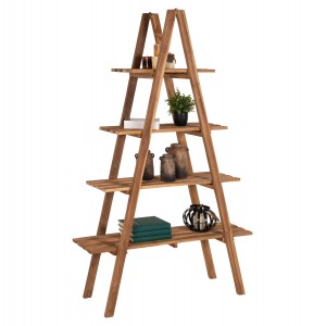 ΒΙΒΛΙΟΘΗΚΗ STAM TEAK ΞΥΛΟ ΣΕ ΦΥΣΙΚΟ ΧΡΩΜΑ 120x33x180Y εκ.