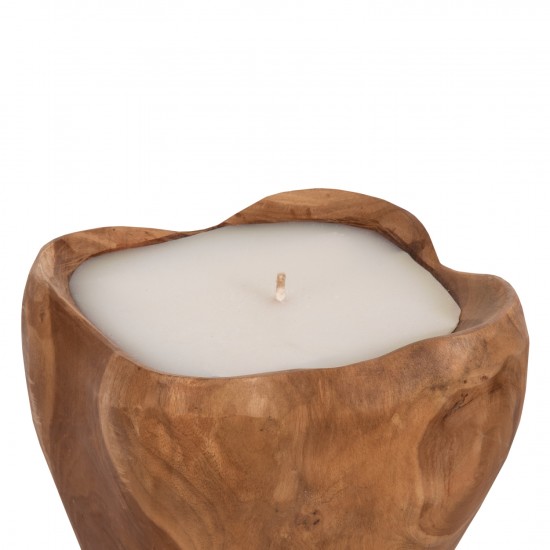 ΕΠΙΤΡΑΠΕΖΙΟ ΔΙΑΚΟΣΜΗΤΙΚΟ ΚΕΡΙ ΡΙΖΑ ΤΕΑΚ ΜΕ ΠΑΡΑΦΙΝΗ-ΦΥΣΙΚΟ ΛΕΥΚΟ 20x20x18Υεκ.