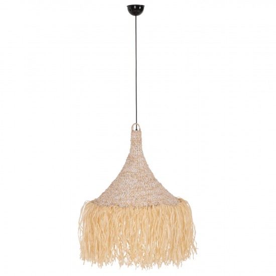 ΦΩΤΙΣΤΙΚΟ ΟΡΟΦΗΣ ΚΡΕΜΑΣΤΟ ΚΡΟΣΙΑ ΑΠΟ ΦΥΛΛΑ ΦΟΙΝΙΚΑ ΣΕ ΦΥΣΙΚΟ ΧΡΩΜΑ Φ53x45Yεκ.