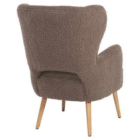 ΜΠΕΡΖΕΡΑ ΠΟΛΥΘΡΟΝΑ MYLIE ΜΠΟΥΚΛΕ ΥΦΑΣΜΑ ΚΑΦΕ ΑΝΟΙΧΤΟ 67x75x93Υ εκ.