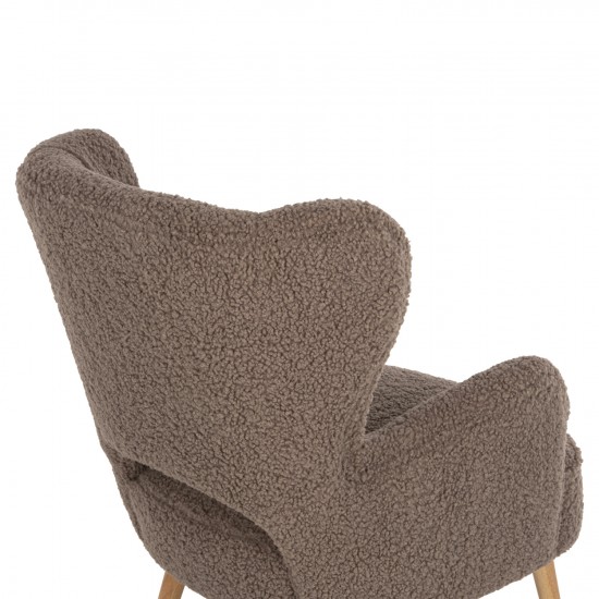 ΜΠΕΡΖΕΡΑ ΠΟΛΥΘΡΟΝΑ MYLIE ΜΠΟΥΚΛΕ ΥΦΑΣΜΑ ΚΑΦΕ ΑΝΟΙΧΤΟ 67x75x93Υ εκ.