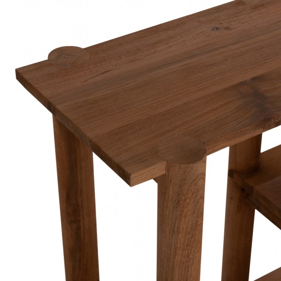 ΚΟΝΣΟΛΑ KUTAI ΑΝΑΚΥΚΛΩΜΕΝΟ ΞΥΛΟ ΤΕΑΚ ΣΕ ΦΥΣΙΚΟ RUSTIC 120x35x80Yεκ.