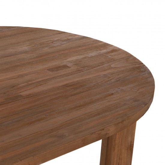 ΤΡΑΠΕΖΙ ΤΡΑΠΕΖΑΡΙΑΣ KUTAI ΜΑΣΙΦ ΑΝΑΚΥΚΛΩΜΕΝΟ ΞΥΛΟ ΤΕΑΚ ΦΥΣΙΚΟ 220x100x75Υ εκ.