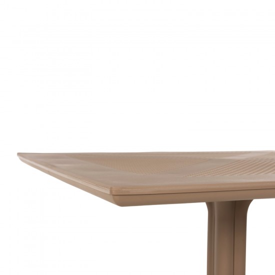 ΤΡΑΠΕΖΙ ΠΟΛΥΠΡΟΠΥΛΕΝΙΟΥ ΤΕΤΡΑΓΩΝΟ LUNAR ΚΑΠΟΥΤΣΙΝΟ 80x80x75Υ εκ.