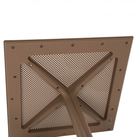 ΤΡΑΠΕΖΙ ΠΟΛΥΠΡΟΠΥΛΕΝΙΟΥ ΤΕΤΡΑΓΩΝΟ LUNAR ΚΑΠΟΥΤΣΙΝΟ 80x80x75Υ εκ.