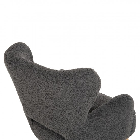 ΜΠΕΡΖΕΡΑ ΠΟΛΥΘΡΟΝΑ MYLIE ΓΚΡΙ ΜΠΟΥΚΛΕ 66X75X93Υ εκ.