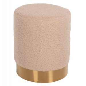 ΣΚΑΜΠΟ LEVY ΜΠΟΥΚΛΕ ΥΦΑΣΜΑ ΕΚΡΟΥ ΜΕ ΧΡΥΣΗ ΒΑΣΗ Φ35x42Υ εκ.