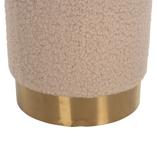 ΣΚΑΜΠΟ LEVY ΜΠΟΥΚΛΕ ΥΦΑΣΜΑ ΕΚΡΟΥ ΜΕ ΧΡΥΣΗ ΒΑΣΗ Φ35x42Υ εκ.