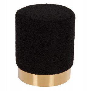 ΣΚΑΜΠΟ LEVY ΜΠΟΥΚΛΕ ΥΦΑΣΜΑ ΜΑΥΡΟ ΜΕ ΧΡΥΣΗ ΒΑΣΗ Φ35x42Υ εκ.