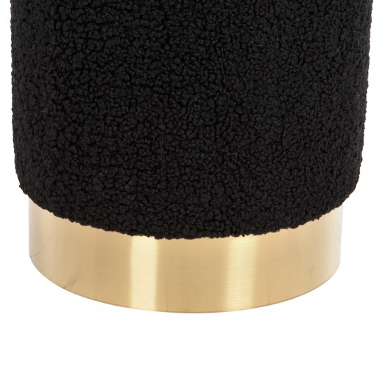 ΣΚΑΜΠΟ LEVY ΜΠΟΥΚΛΕ ΥΦΑΣΜΑ ΜΑΥΡΟ ΜΕ ΧΡΥΣΗ ΒΑΣΗ Φ35x42Υ εκ.