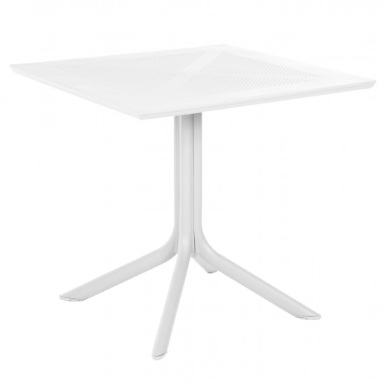 ΤΡΑΠΕΖΙ ΠΟΛΥΠΡΟΠΥΛΕΝΙΟΥ ΤΕΤΡΑΓΩΝΟ LUNAR ΛΕΥΚΟ 80x80x75Yεκ.