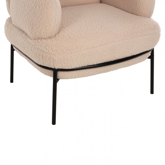 ΠΟΛΥΘΡΟΝΑ AGNES ΕΚΡΟΥ ΜΠΟΥΚΛΕ-ΜΑΥΡΑ ΜΕΤΑΛΛΙΚΑ ΠΟΔΙΑ 74x71x83Υεκ.