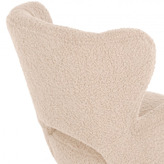 ΜΠΕΡΖΕΡΑ ΠΟΛΥΘΡΟΝΑ MYLIE ΛΕΥΚΟ ΜΠΟΥΚΛΕ 66X75X93Υ εκ.