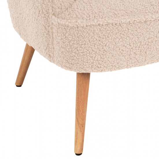 ΜΠΕΡΖΕΡΑ ΠΟΛΥΘΡΟΝΑ MYLIE ΛΕΥΚΟ ΜΠΟΥΚΛΕ 66X75X93Υ εκ.