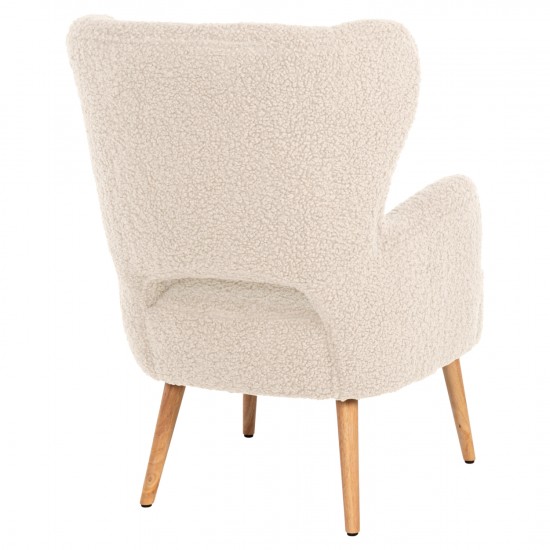 ΜΠΕΡΖΕΡΑ ΠΟΛΥΘΡΟΝΑ MYLIE ΜΠΟΥΚΛΕ ΥΦΑΣΜΑ ΕΚΡΟΥ 66X75X93Υ εκ.