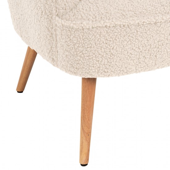 ΜΠΕΡΖΕΡΑ ΠΟΛΥΘΡΟΝΑ MYLIE ΜΠΟΥΚΛΕ ΥΦΑΣΜΑ ΕΚΡΟΥ 66X75X93Υ εκ.