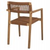ΠΟΛΥΘΡΟΝΑ CHARLOTTE ΞΥΛΟ TEAK ΦΥΣΙΚΟ & ΚΑΦΕ ΣΧΟΙΝΙ 59x54x83Y εκ.