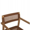 ΠΟΛΥΘΡΟΝΑ CHARLOTTE ΞΥΛΟ TEAK ΦΥΣΙΚΟ & ΚΑΦΕ ΣΧΟΙΝΙ 59x54x83Y εκ.