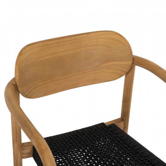 ΠΟΛΥΘΡΟΝΑ OSLO ΞΥΛΟ TEAK ΦΥΣΙΚΟ & ΜΑΥΡΟ ΣΧΟΙΝΙ 55x54x80Y εκ.