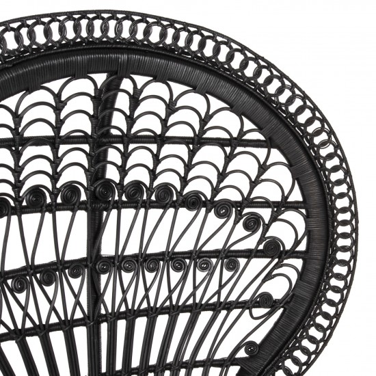 ΠΟΛΥΘΡΟΝΑ ROYAL PEACOCK BAMBOO ΜΑΥΡΟ-ΜΑΞΙΛΑΡΙ ΚΑΦΕ 114x72x150Yεκ.