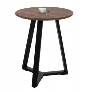 ΒΟΗΘΗΤΙΚΟ ΤΡΑΠΕΖΑΚΙ MDF ΚΑΡΥΔΙ-ΜΑΥΡΗ ΜΕΤΑΛΛΙΚΗ ΒΑΣΗ Φ45x55Υεκ.