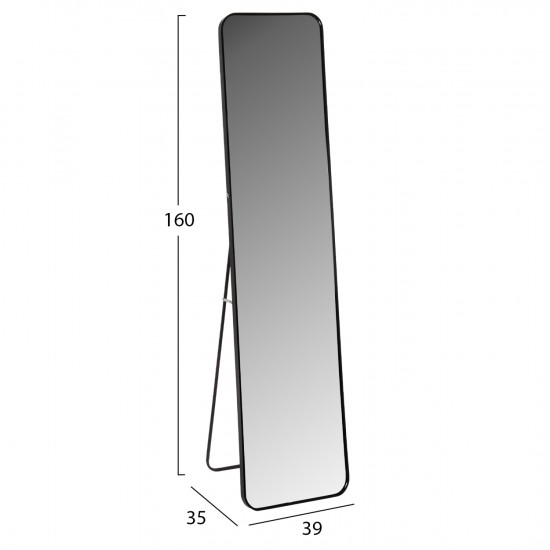 ΚΑΘΡΕΠΤΗΣ ΔΑΠΕΔΟΥ ΒOELY ΣΚΕΛΕΤΟΣ ΑΛΟΥΜΙΝΙΟΥ ΣΕ ΜΑΥΡΟ ΧΡΩΜΑ 39x35x160Υεκ.