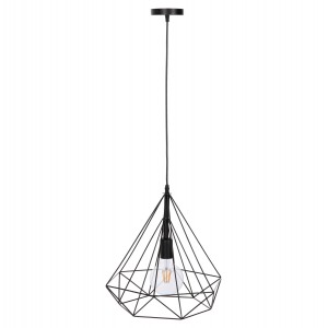 ΦΩΤΙΣΤΙΚΟ ΟΡΟΦΗΣ ΚΡΕΜΑΣΤΟ ΜΑΥΡΟ ΜΕΤΑΛΛΙΚΟ ΚΑΠΕΛΟ 32x37x128Yεκ.