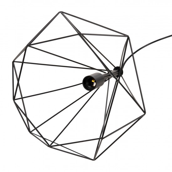 ΦΩΤΙΣΤΙΚΟ ΟΡΟΦΗΣ ΚΡΕΜΑΣΤΟ ΜΑΥΡΟ ΜΕΤΑΛΛΙΚΟ ΚΑΠΕΛΟ 32x37x128Yεκ.