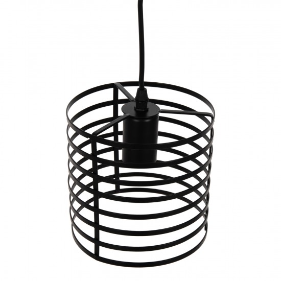 ΦΩΤΙΣΤΙΚΟ ΟΡΟΦΗΣ ΚΡΕΜΑΣΤΟ ΜΑΥΡΟ ΚΥΛΙΝΔΡΙΚΟ ΜΕΤΑΛΛΙΚΟ ΚΑΠΕΛΟ Φ16x124Yεκ.