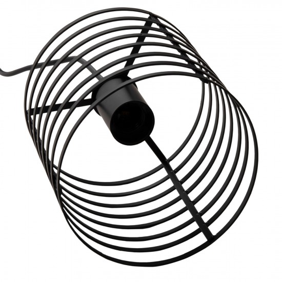 ΦΩΤΙΣΤΙΚΟ ΟΡΟΦΗΣ ΚΡΕΜΑΣΤΟ ΜΑΥΡΟ ΚΥΛΙΝΔΡΙΚΟ ΜΕΤΑΛΛΙΚΟ ΚΑΠΕΛΟ Φ16x124Yεκ.