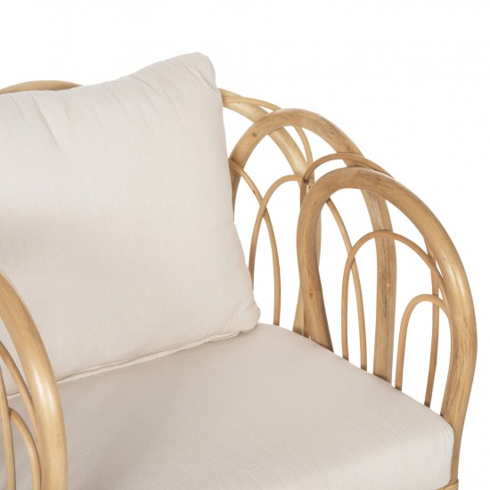 ΠΟΛΥΘΡΟΝΑ ESTOR RATTAN ΣΕ ΦΥΣΙΚΟ-ΛΕΥΚΟ ΜΑΞΙΛΑΡΙ 78x75x92Υ εκ.