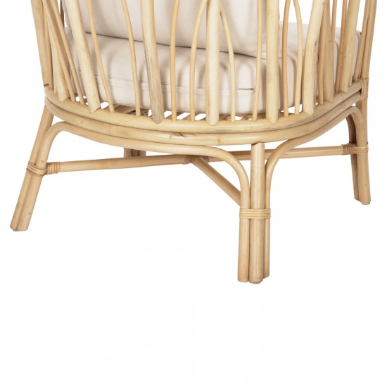 ΠΟΛΥΘΡΟΝΑ ESTOR RATTAN ΣΕ ΦΥΣΙΚΟ-ΛΕΥΚΟ ΜΑΞΙΛΑΡΙ 78x75x92Υ εκ.