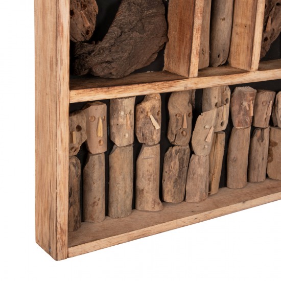 ΔΙΑΚΟΣΜΗΤΙΚΟ ΤΟΙΧΟΥ ΚΑΔΡΟ ΜΕ ΦΙΓΟΥΡΕΣ ΑΠΟ DRIFTWOOD 60x5x80Υεκ.