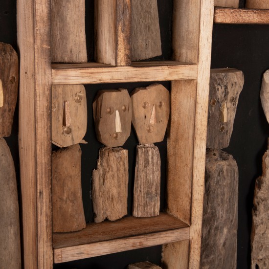 ΔΙΑΚΟΣΜΗΤΙΚΟ ΤΟΙΧΟΥ ΚΑΔΡΟ ΜΕ ΦΙΓΟΥΡΕΣ ΑΠΟ DRIFTWOOD 60x5x80Υεκ.