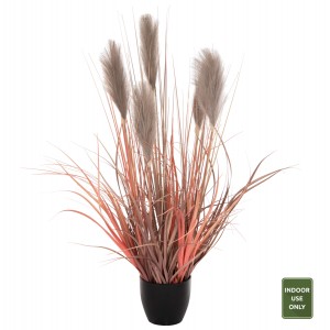 ΔΙΑΚΟΣΜΗΤΙΚΟ ΣΥΝΘΕΤΙΚΟ ΦΥΤΟ ΣΕ ΓΛΑΣΤΡΑ GRASS+FEATHER Φ14,5x12,5-86Υ εκ. 