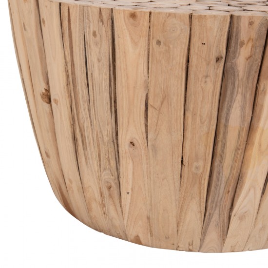 ΤΡΑΠΕΖΙ ΣΑΛΟΝΙΟΥ ΞΥΛΟ ΤΕΑΚ ΣΕ ΦΥΣΙΚΟ Φ80x46Yεκ.