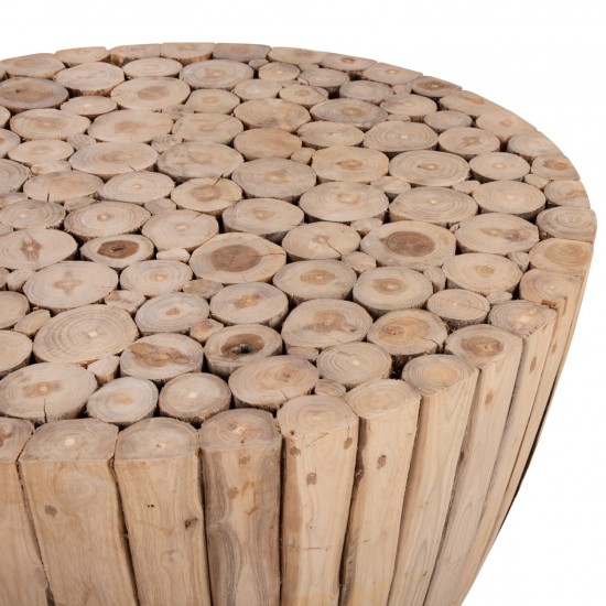 ΤΡΑΠΕΖΙ ΣΑΛΟΝΙΟΥ ΞΥΛΟ ΤΕΑΚ ΣΕ ΦΥΣΙΚΟ Φ80x46Yεκ.