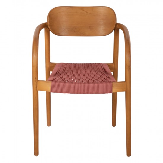 ΠΟΛΥΘΡΟΝΑ OSLO ΞΥΛΟ TEAK ΦΥΣΙΚΟ & ΡΟΖ ΣΧΟΙΝΙ 55x54x80Yεκ.